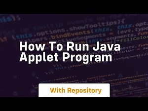 How to run java applet program