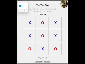 How to create a Tic Tac Toe Game with AI (Computer Opponent) using Tkinter GUI in Python