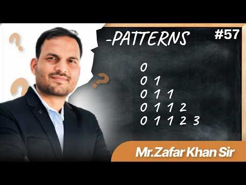 57. Fibonacci Pattern Program In Python By Zafar Sir