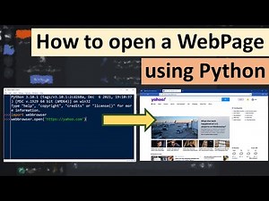 How to open a WebPage using Python