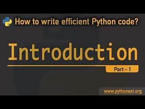 Python code optimization - Introduction |