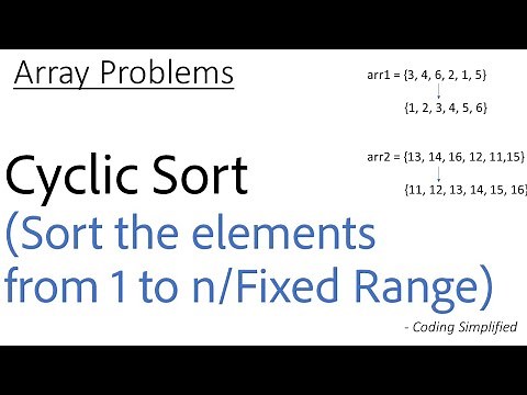 Array - 43: Cyclic Sort | Sort the elements from 1 to n