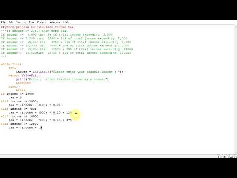 Python program to calculate Income tax