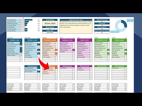 Smart Excel To Do List with Backlog Management | Step by Step Excel tutorial | Planner #exceltips