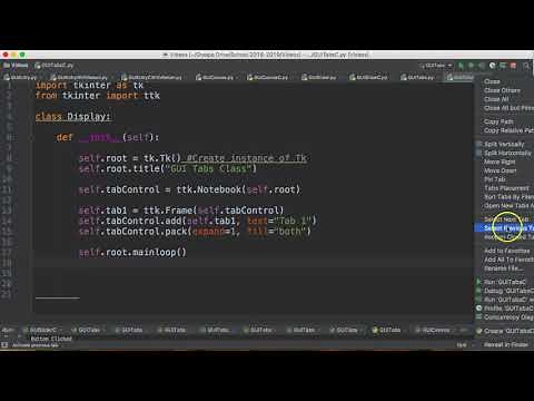 PYTHON3 TKINTER - GUI TABS (CLASS)