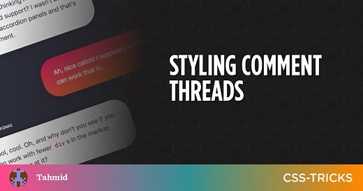 Styling Comment Threads | CSS-Tricks