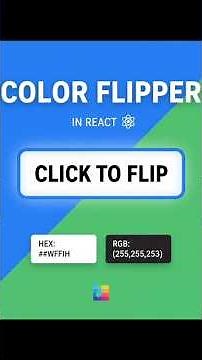 Random Color Generator in React! 😍 #reactjs