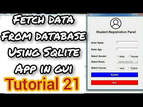 How to fetch data from database using sqlite in Python tkinter (Tutorial 21)
