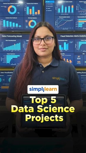 Top 5 Data Science Projects For Beginners | Data Science Projects Portfolio | #Shorts | #Simplilearn