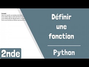 Comment définir une fonction en Python ?