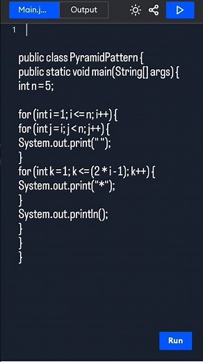Pyramid Star Pattern in Java | Full Step-by-Step Explanation for Beginners