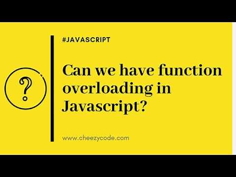Can we have function overloading in JavaScript? | JavaScript | Interview Questions