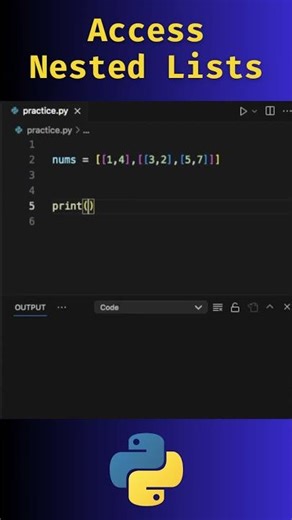 Access Nested Lists in Python #python