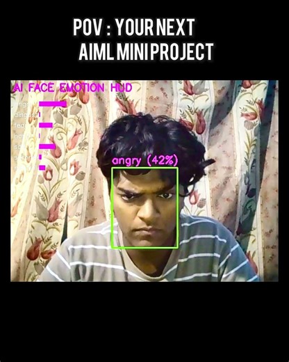FACE EMOTION DETECTOR AI — Make this project and add this into your resume .