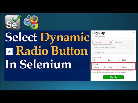 How To Select Dynamic Radio Button In Selenium WebDriver | Java