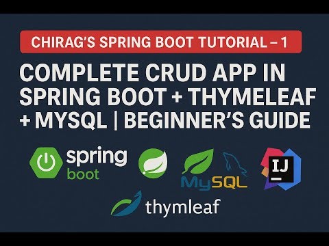 Complete CRUD App in Spring Boot + Thymeleaf + MySQL | Beginner’s Guide #springboottutorial #mysql