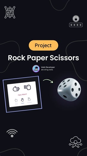 Stella • Coding • HTML • CSS • JAVASCRIPT on Instagram: "Rock Paper Scissors Game using HTML CSS JS 👾☠️ Computer vs Human Game 😱😰 💬 Comment “Game" for source code [for my followers] !! FOLLOW US TO LEARN CODING !! Follow for more @coding.stella 💙 Tags Your Friends 😉 Don’t forget Like ♥️ and share 💬 Save for future references 📖 If you found this content useful, please tap the ♥️ icon and give me a follow. I would greatly appreciate it. Also, if you have any feedback, questions or concerns