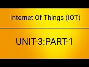 IoT with Python - Unit 3 - Part 1| Complete Guide | jntuhr18 |cse |