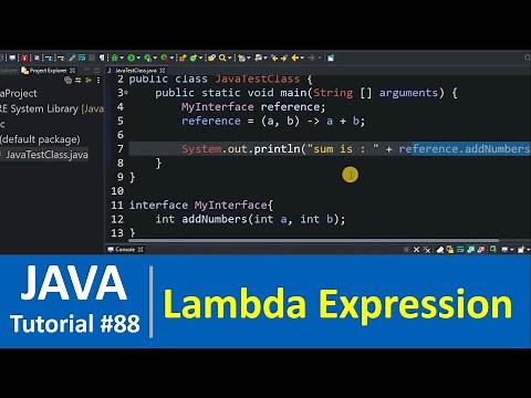 Java Tutorial #88 - Java Lambda Expressions with Examples | Add numbers