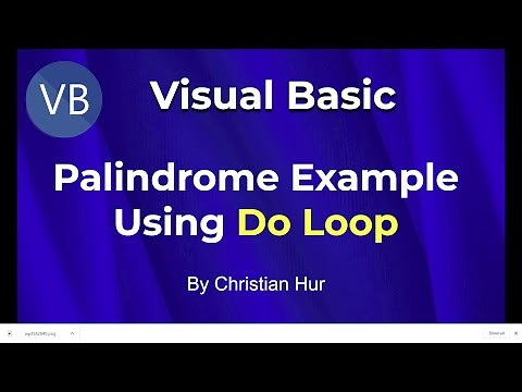 Visual Basic Programming - Palindrome (String and Do Loop)