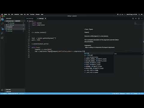 Rat development with python and socket(remote shell access)