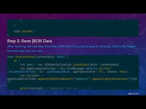 How to Retrieve and Save JSON from a Website in iOS using Xcode