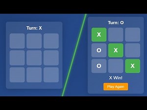 Tic Tac Toe Game Using HTML, CSS & JavaScript | Full Project with Source Code