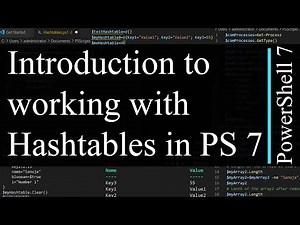 PowerShell 7 Tutorial 9: Hashtables (Hash Tables)