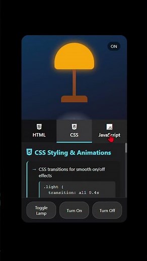 Lamp (ON/OFF) Animation In JavaScript