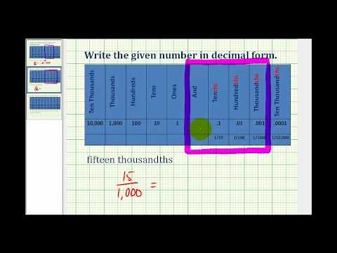 Examples: Write a Number in Decimal Notation from Words