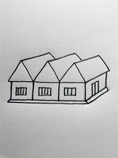 Creating Art with Simple Shapes: Three Little Houses