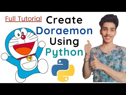 Create Doraemon Using Python | Full Tutorial with Code | Learn Graphics in Python | Abhinav Shukla