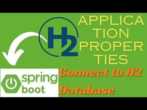 Connect to H2 Database in SpringBoot Part-1 | Application Properties for H2 Database in Springboot