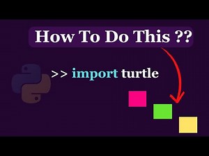 Python Turtle Graphics - Draw Square Shape | Fill Color | Turtle Speed | HideTurtle