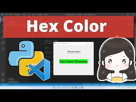 Python hex color picker with GUI using Tkinter in Visual Studio Code