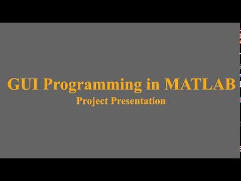 GUI Programming in MATLAB 2020