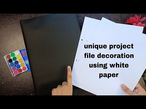 Very unique and beautiful project file decoration idea. Easy project file/ notebook decoration idea