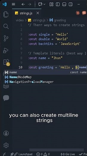 JavaScript Strings Explained - Template Literals & Concatenation