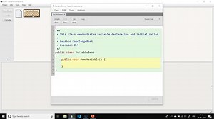 Declaring & Initializing Variables