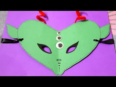 ALIEN MASK | MASK MAKING | MASK MAKING COMPETITION IN SCHOOL | DIY MASK | EASY PAPER MASK