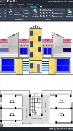 AutoCAD 2D House Drawing | Map Plan & Elevation 🏠