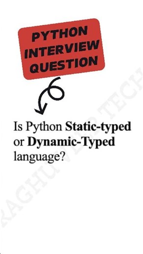 Static vs Dynamic Typing in Python | Python Interview Question #pythoninterview #pythonforbeginners