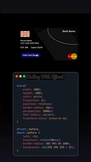 🔥Create a Stunning Credit Card Animation with HTML, CSS & JavaScript! 💳✨