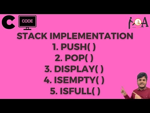 Implementation of Stack Operations - Push, Pop, Display, Full, Empty | Learn Coding | Programming