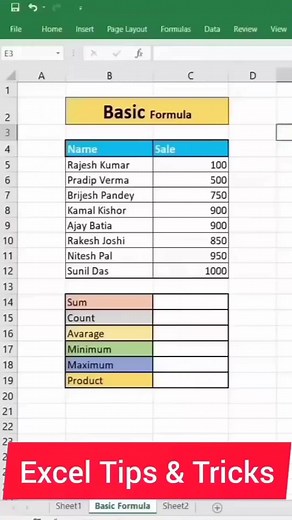Mastering Excel Basics: A Guide to Essential Formulas