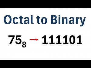 How to Convert Octal to Binary