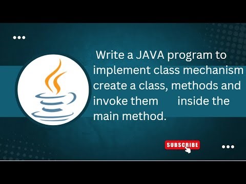 Exercise - 3a) Write a JAVA program to implement class mechanism.