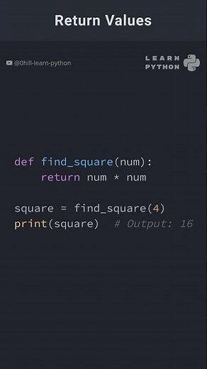 Function Return Values in Python #coding #programminglanguage #python #programming #pythonlearning