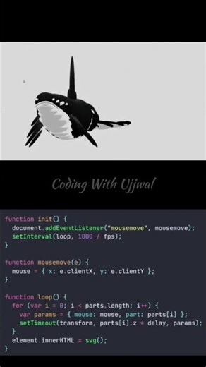 Make Your Website CUTE with a Whale Cursor | HTML, CSS & JavaScript