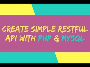 Create PHP Restful API without Any Rest Framework | Building a API Using php & Mysql